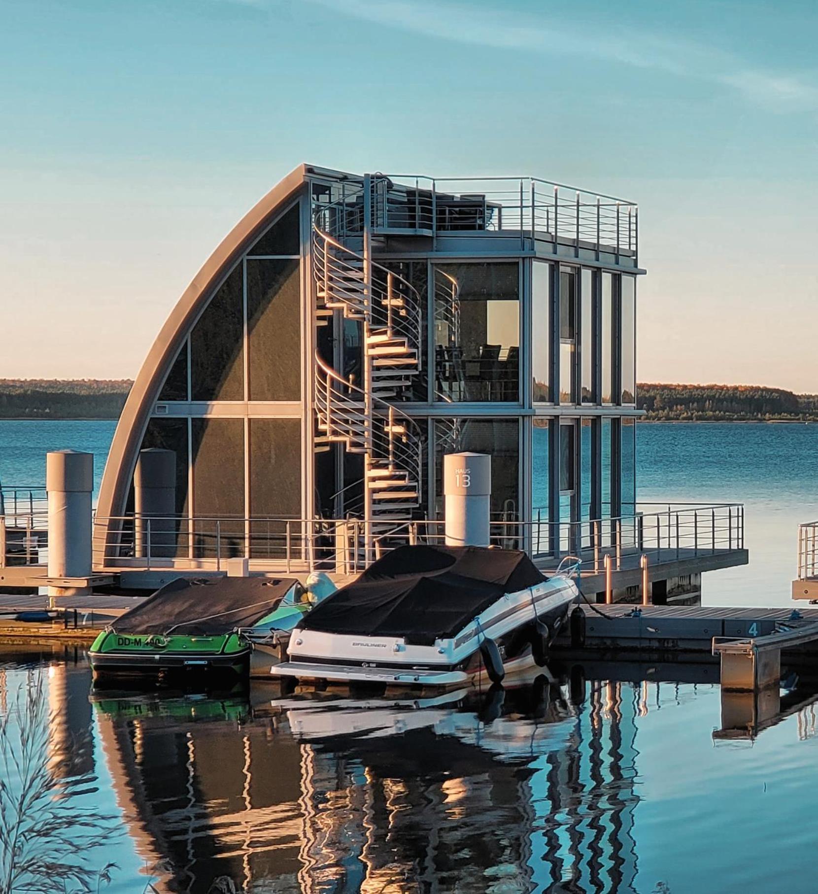 schwimmende Ferienwohnung Sundowner Elsterheide Exterior foto